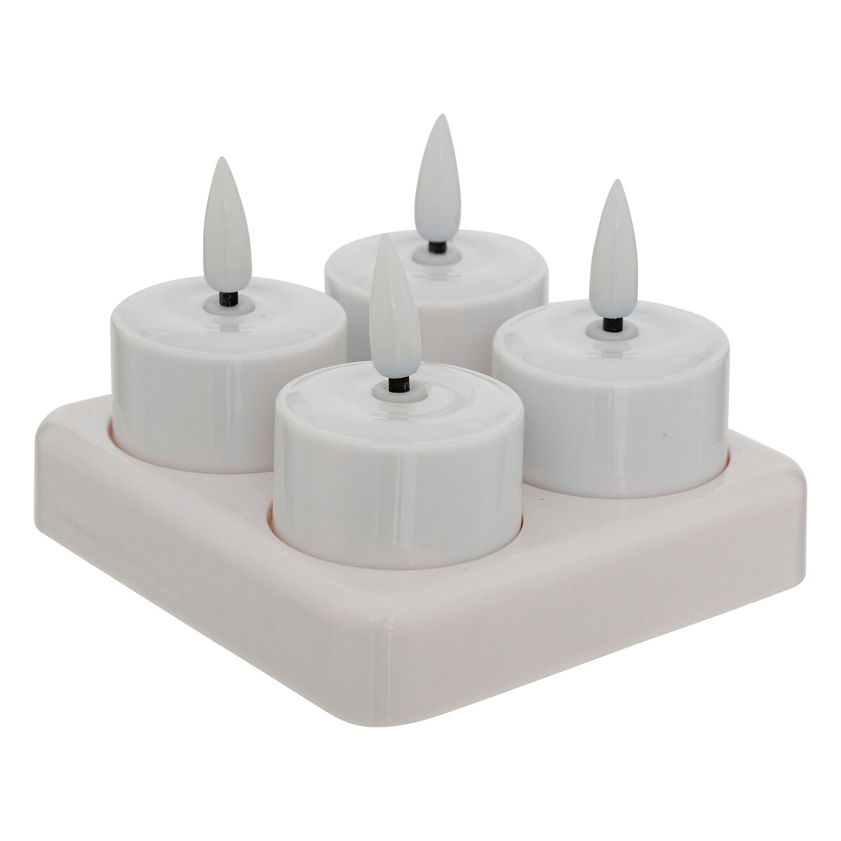 Conjunto de 4 velas tealight led AITOR branco