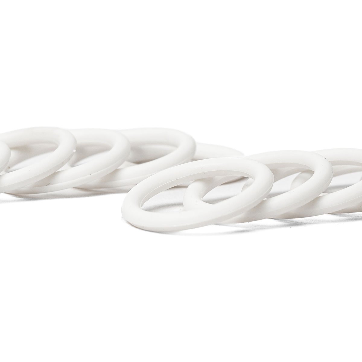 Conjunto de 10 argolas brancas