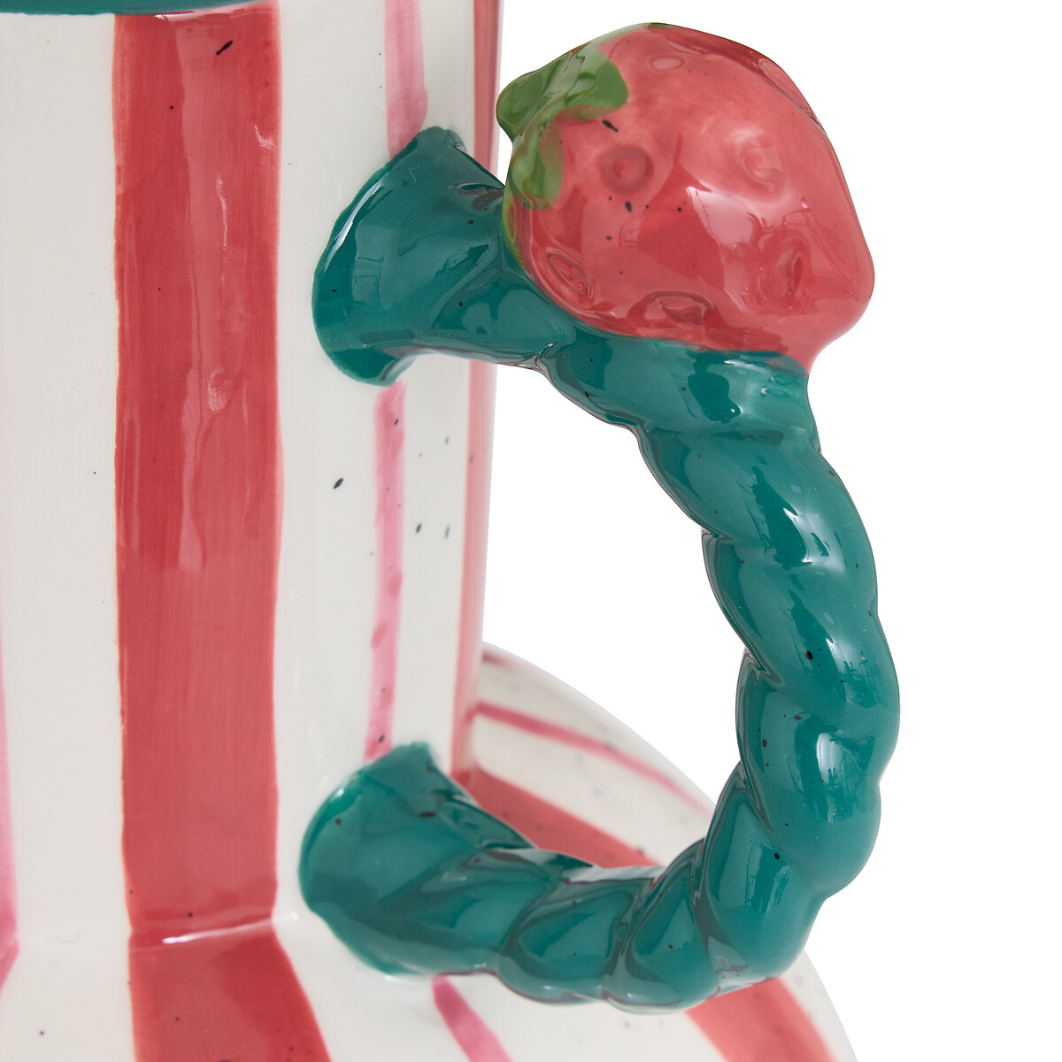 Jarra com riscas FRUITY em cer&acirc;mica 25cm