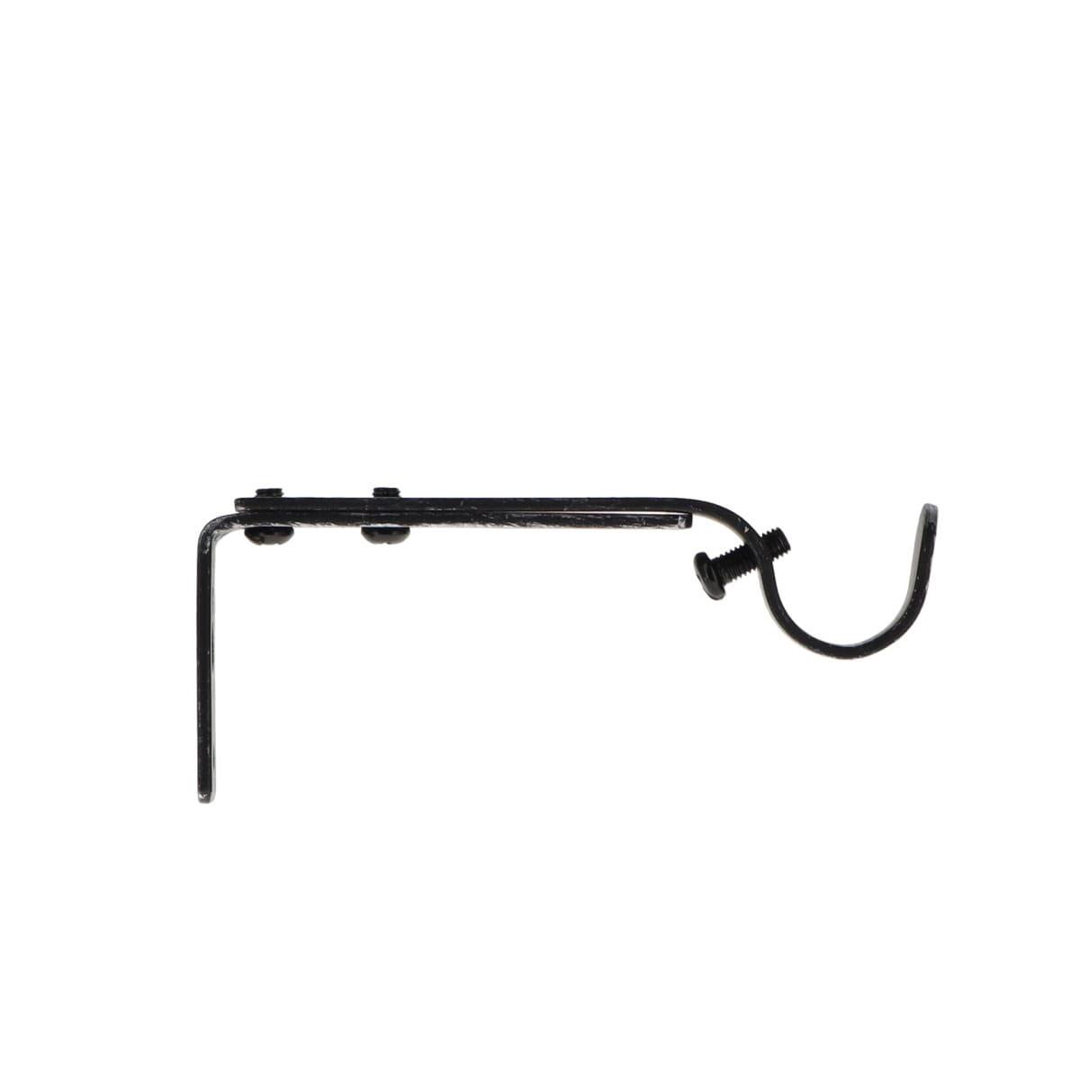 Conjunto de 2 suportes para calha preto extens&iacute;veis