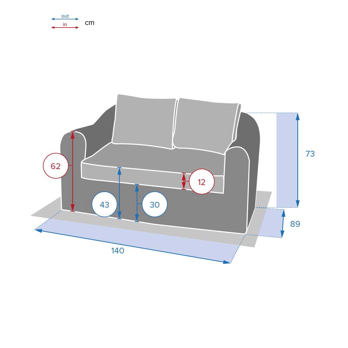 Sof&aacute; MOOR&Eacute;A TERRE d'ombre em rattan sint&eacute;tico 2 lugares