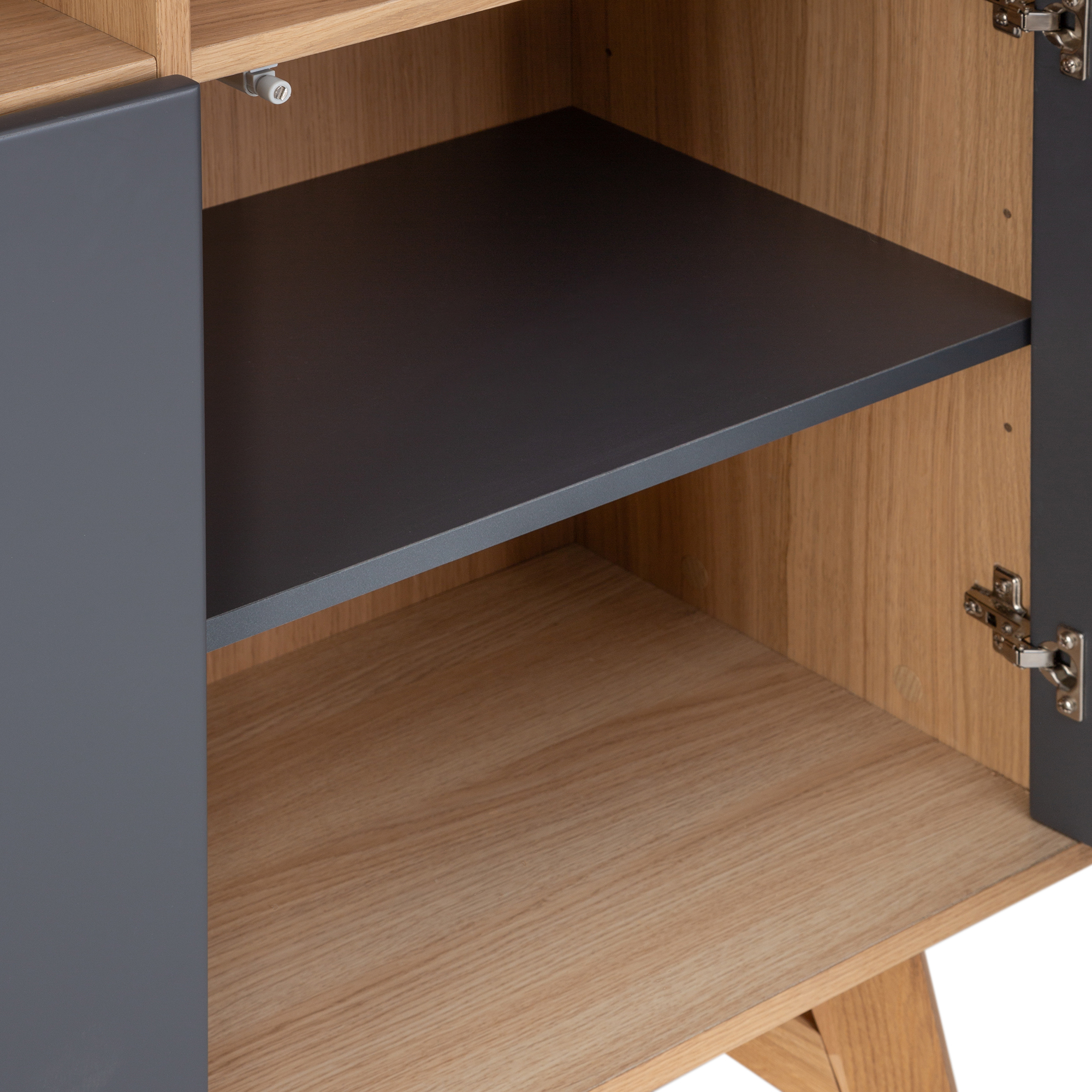 Louceiro Em Mdf Com 2 Portas Cinza Armel