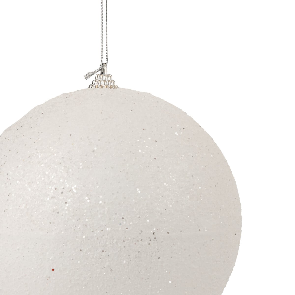 Bola de natal maxi branco 15cm