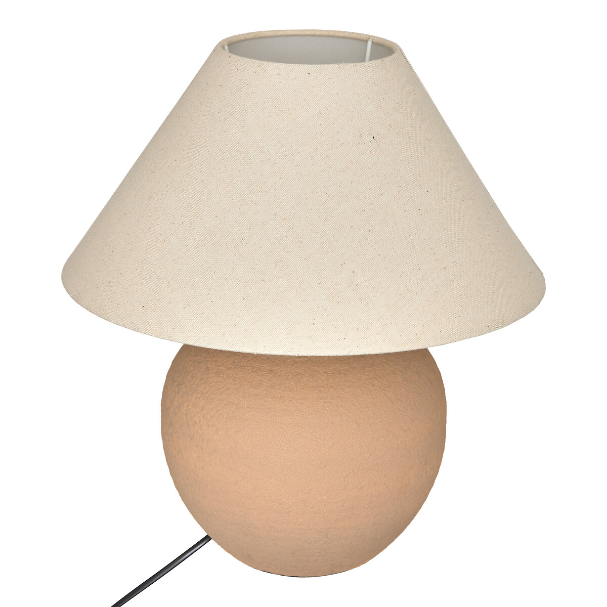 Candeeiro de mesa castanho em cer&acirc;mica 38cm
