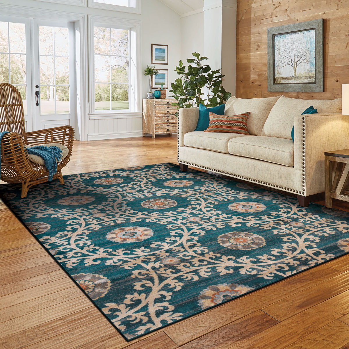 Tapete LENE azul 120x160cm,  Tapete LENE azul 120x160cm