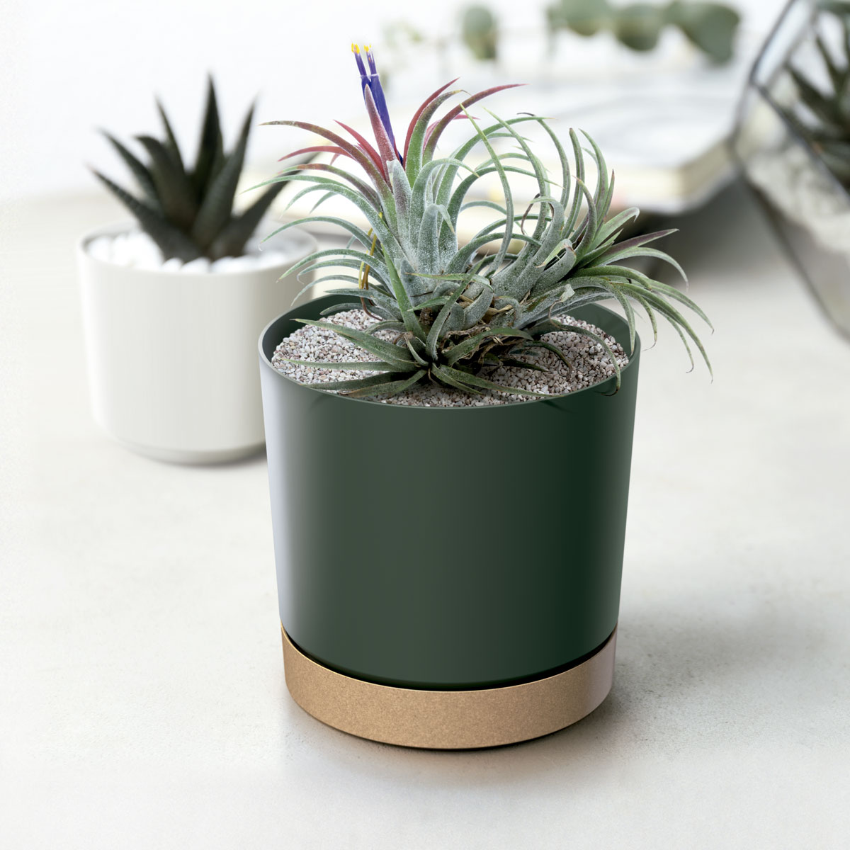 Vaso TUBO PM verde 33cm