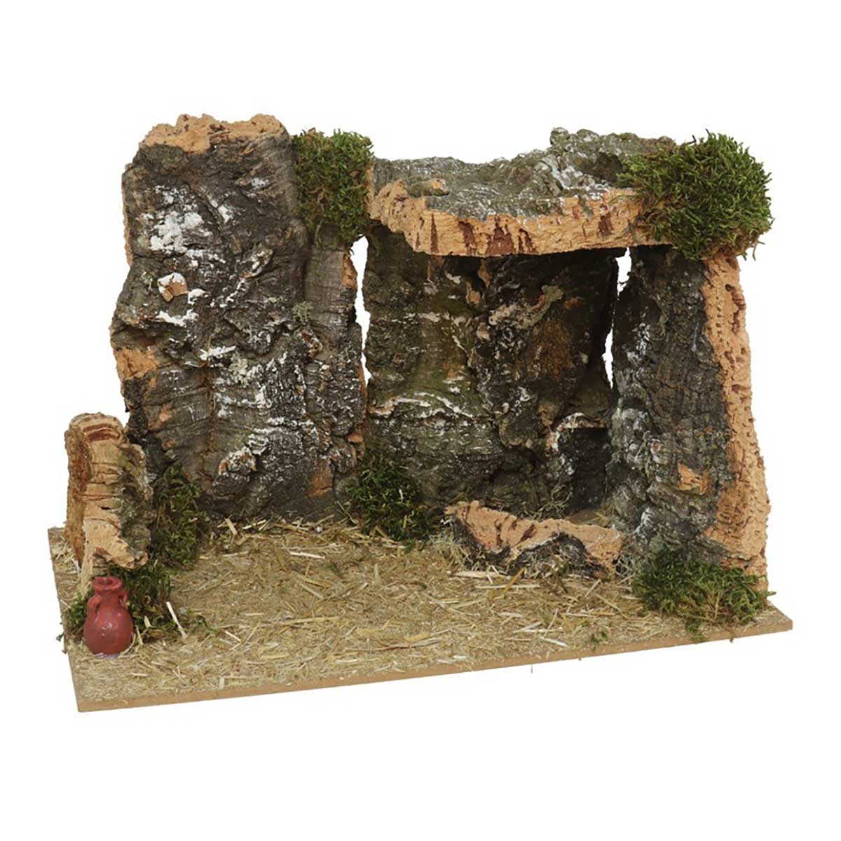 Cabana presépio em cortiça 38x24x28cm,  Cabana presépio em cortiça 38x24x28cm
