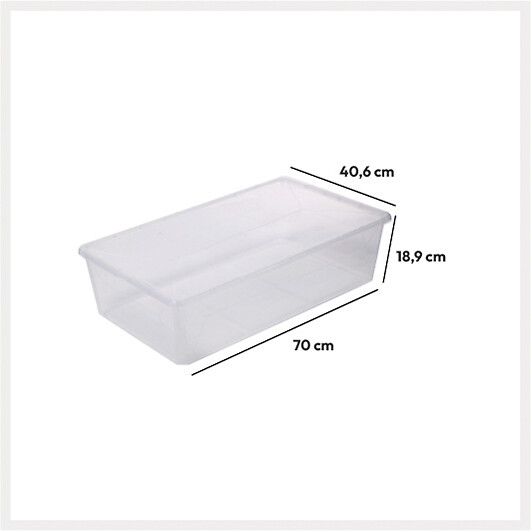 Caixa de arruma&ccedil;&atilde;o 43l SIMPLY+