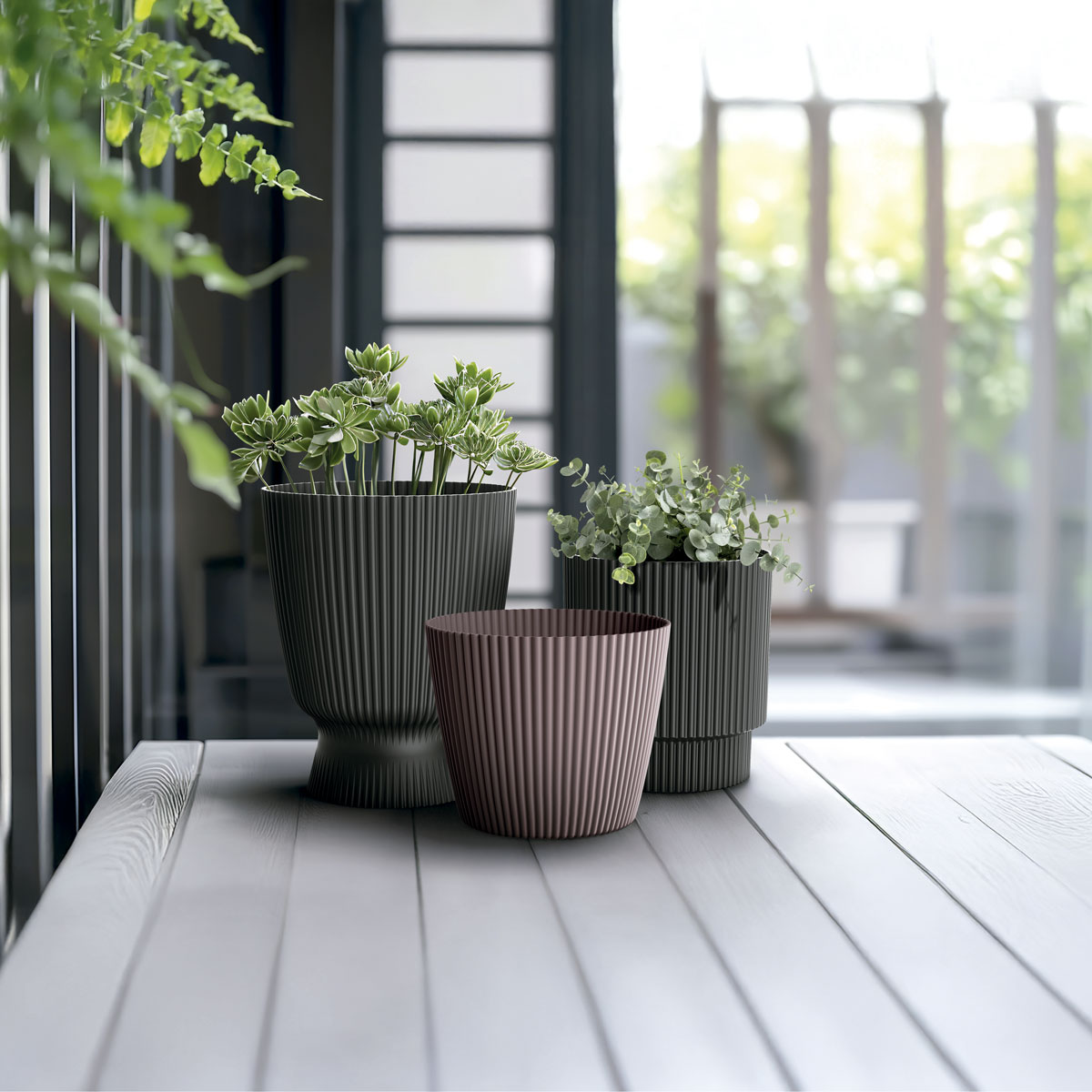 Vaso MILLY round marsala 20cm