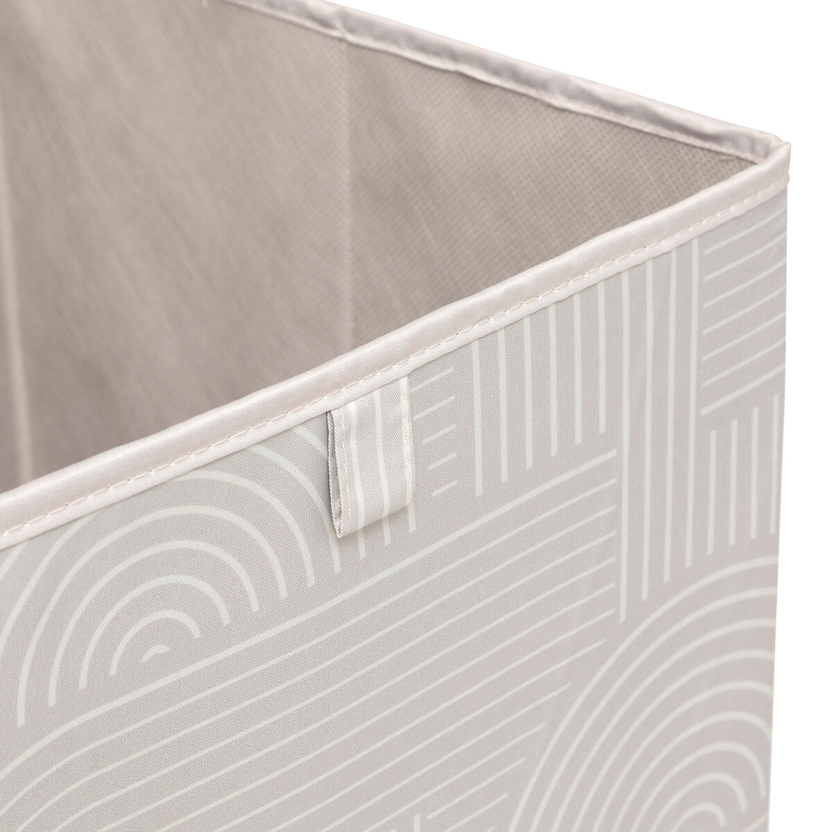 Caixa de arruma&ccedil;&atilde;o padr&atilde;o archer bege 31x31cm