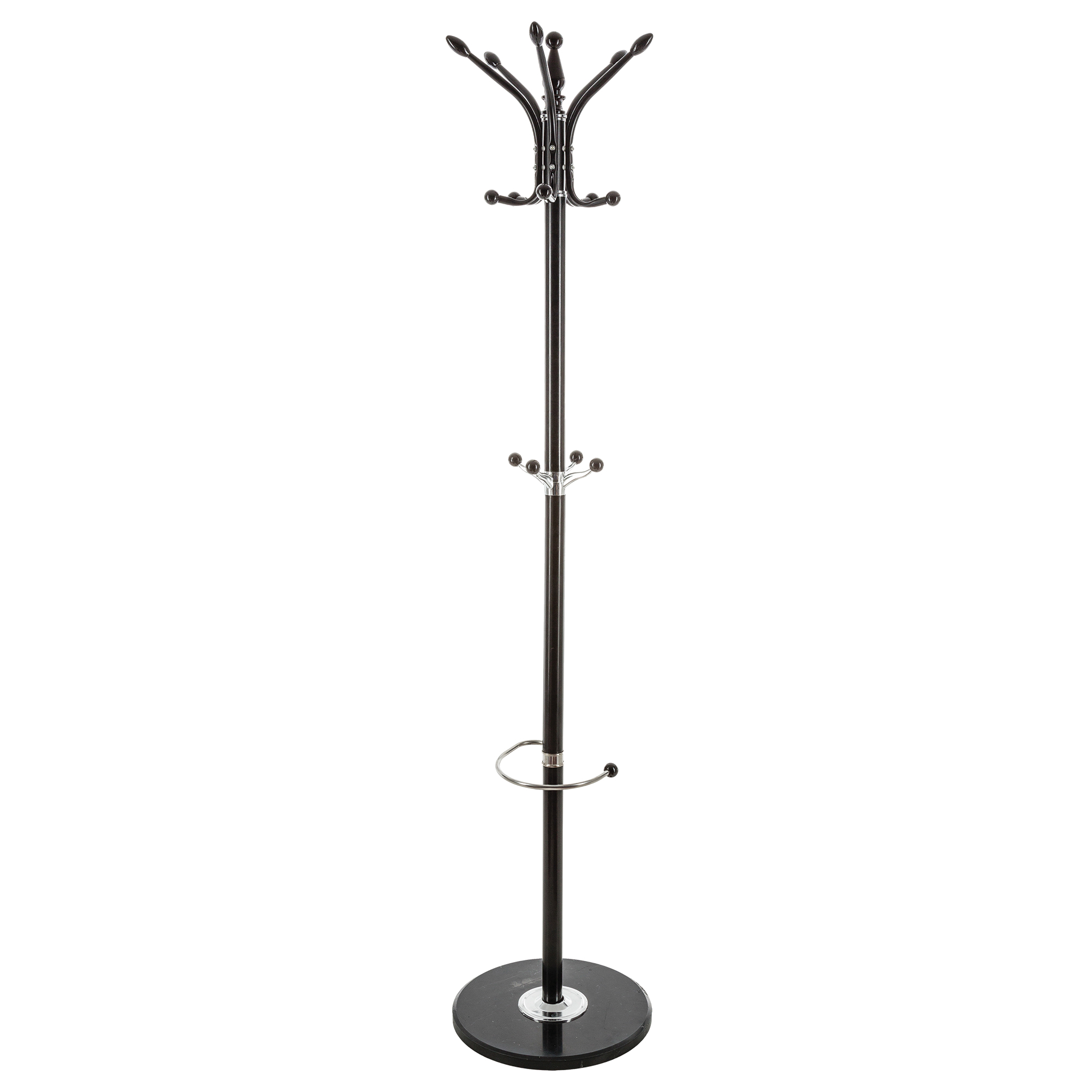 Cabide de p&eacute; com suporte para guarda chuva
