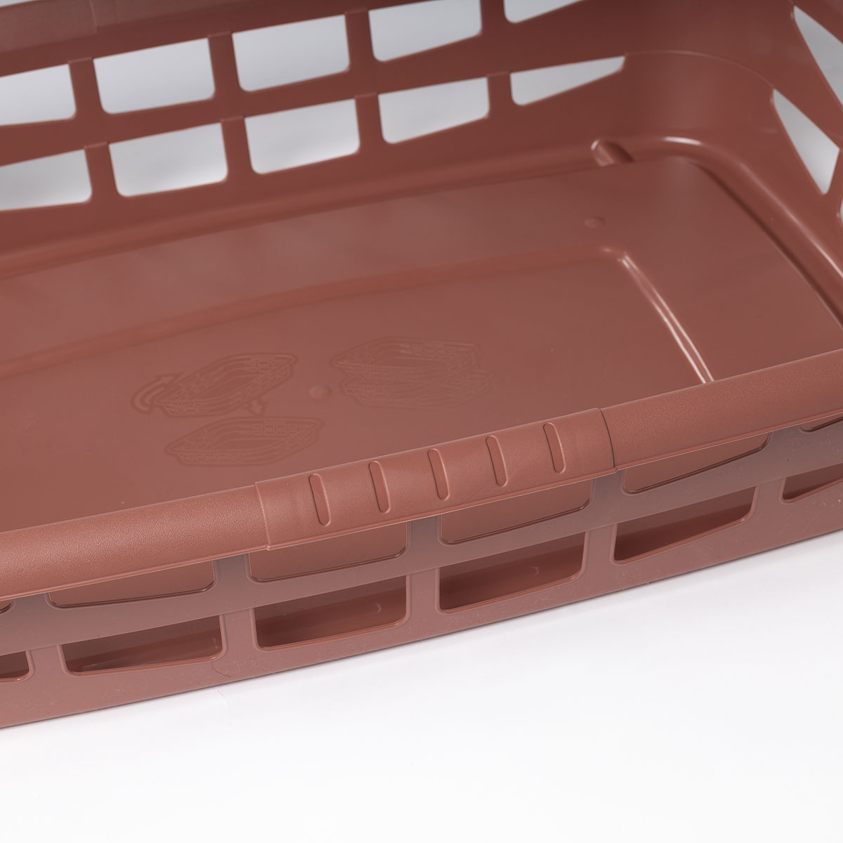 Cesto para roupa baixo terracota 25L