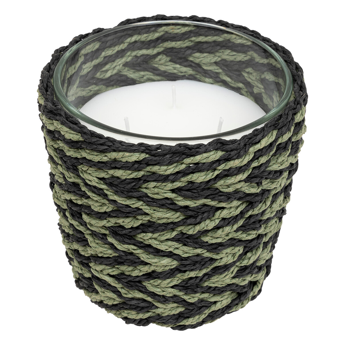 Vela perfumada madeira du oud com castiçal de vidro 380g