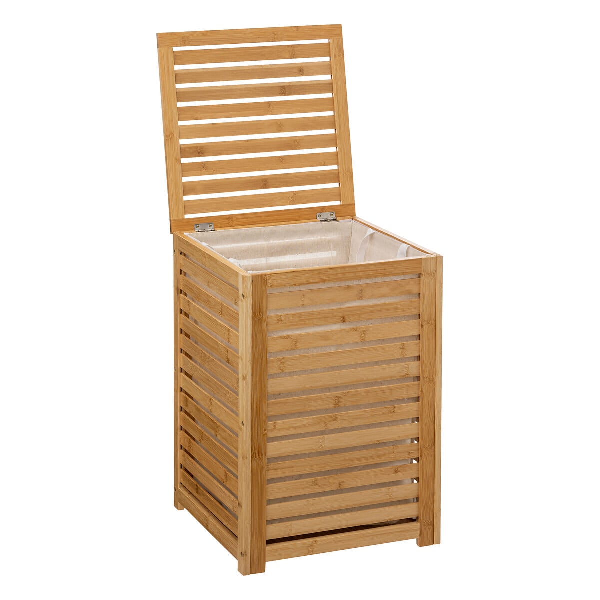 Cesto wc bambu forrado com tecido