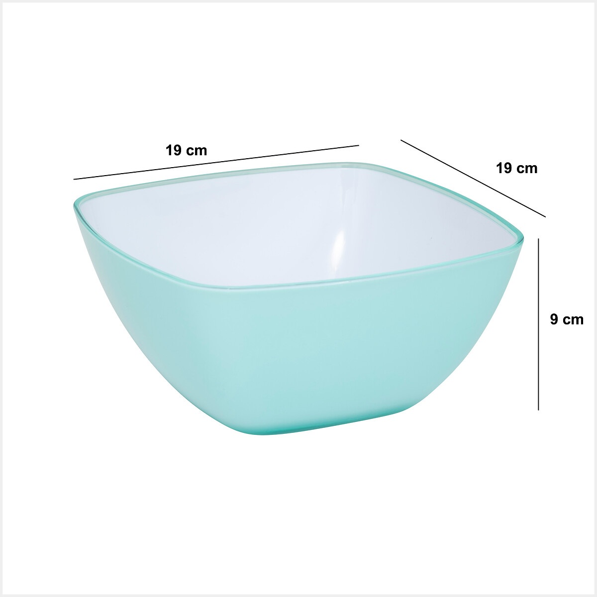 Ta&ccedil;a quadrada azul 9x19cm