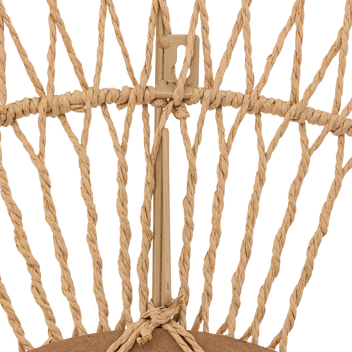 Espelho de parede MILLIE bege em corda 75cm