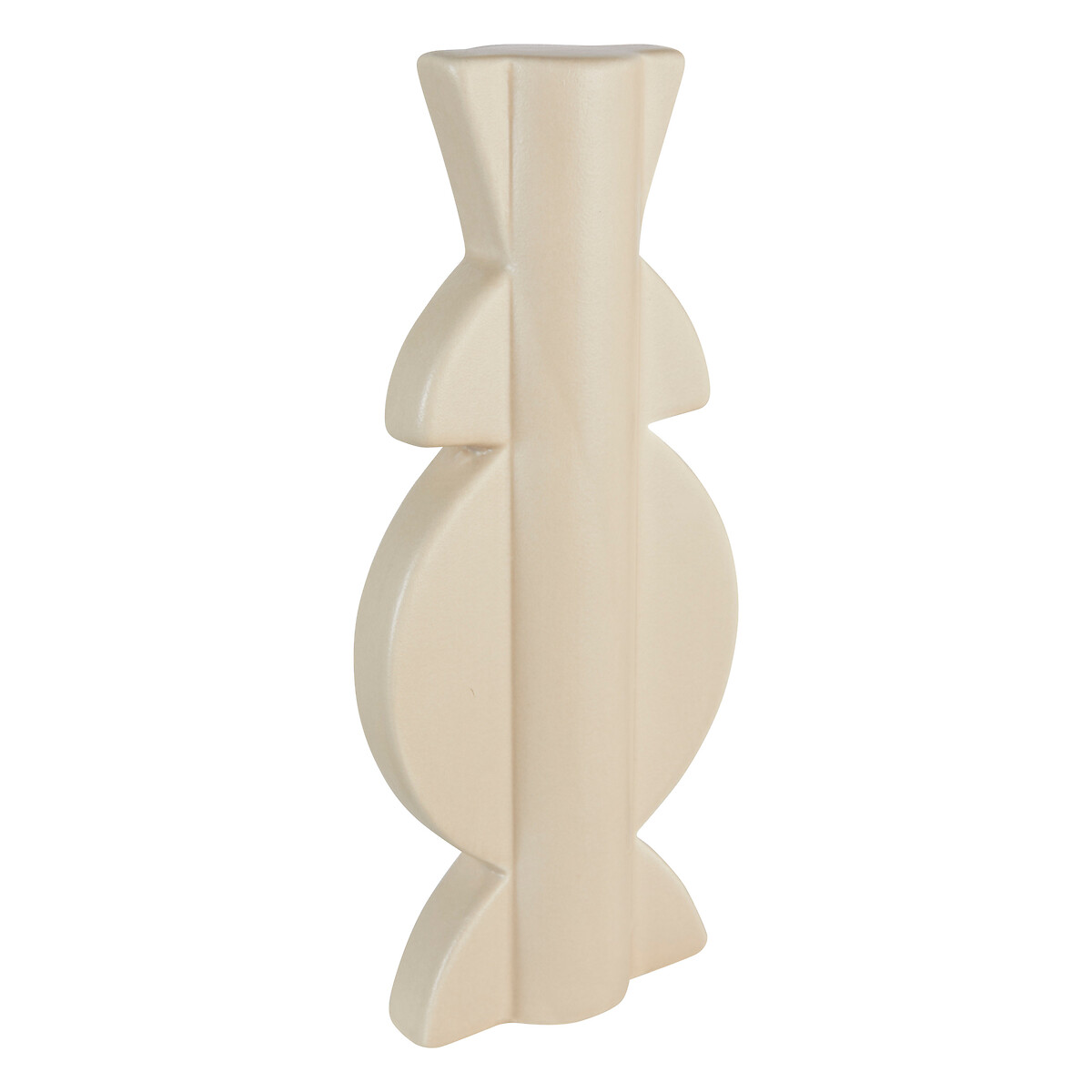 Totem decorativo MALA bege em cer&acirc;mica 24,8cm