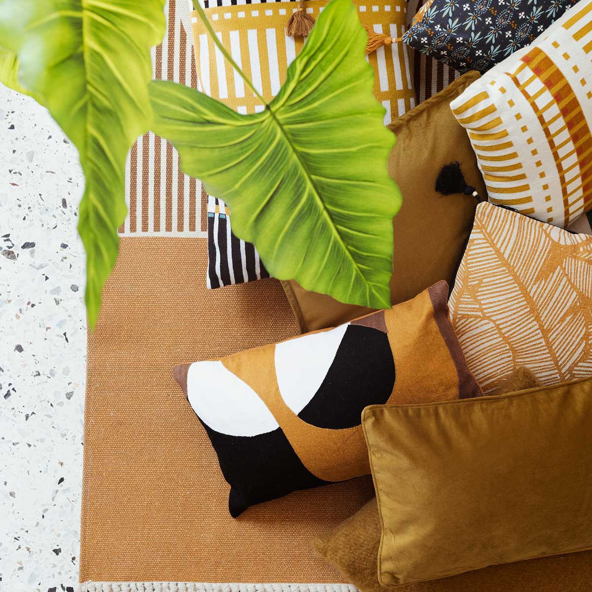 Almofada LILOU caramelo 45x45cm