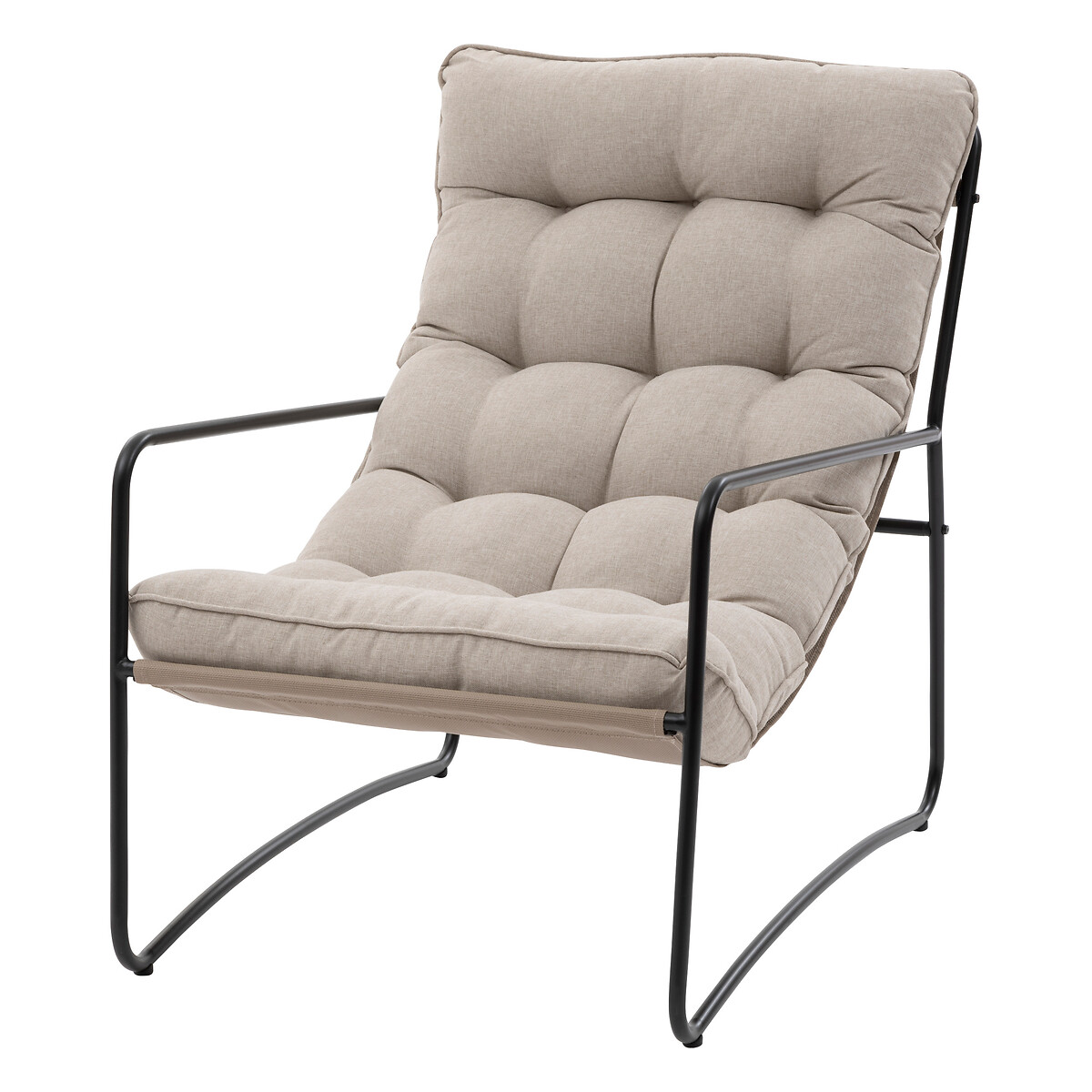 Cadeirão RELAX bege em aço e poliéster