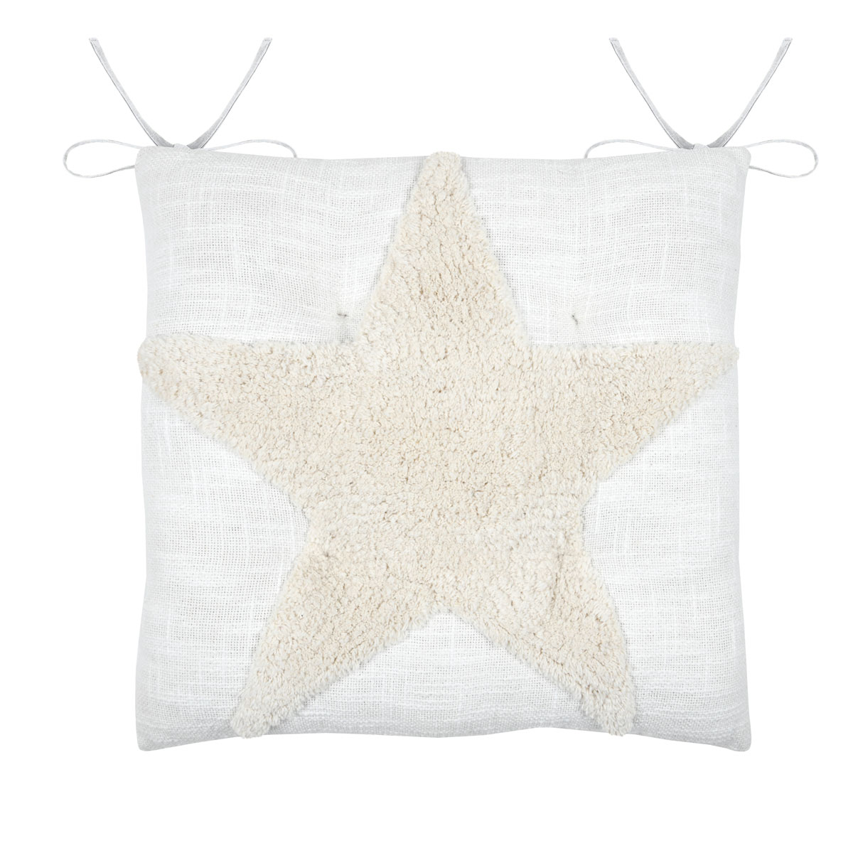 Coxim para cadeira JOANNY cru 38x38cm
