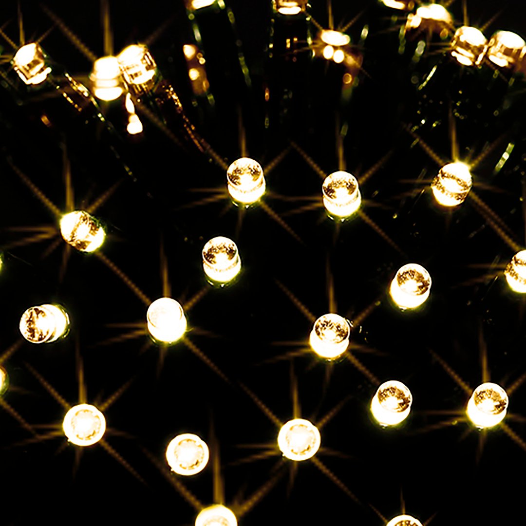 Série luminosa de natal branco quente 48 leds 3,5m