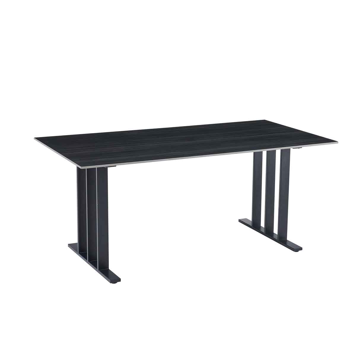 Mesa de jantar PISA preta com tampo de cer&acirc;mica