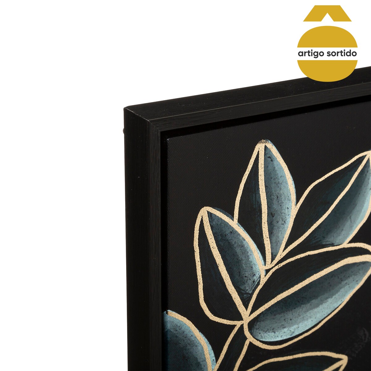 Quadro decorativo folhas selva 90x60cm