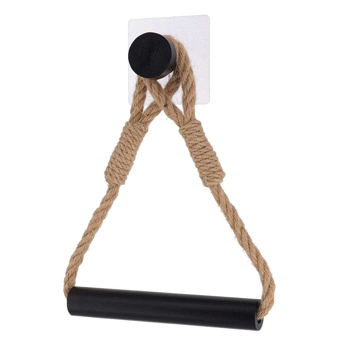 Porta rolos wc preto em bambu