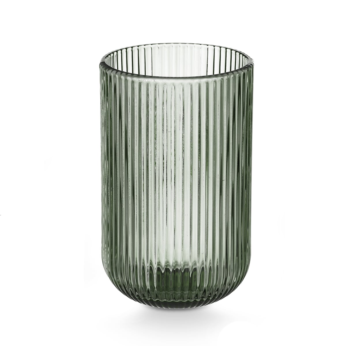 Copo de &aacute;gua riscas verde 43cl