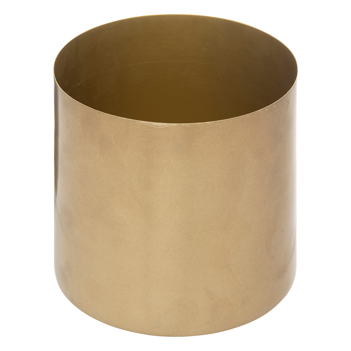 Vaso redondo dourado em metal 12cm