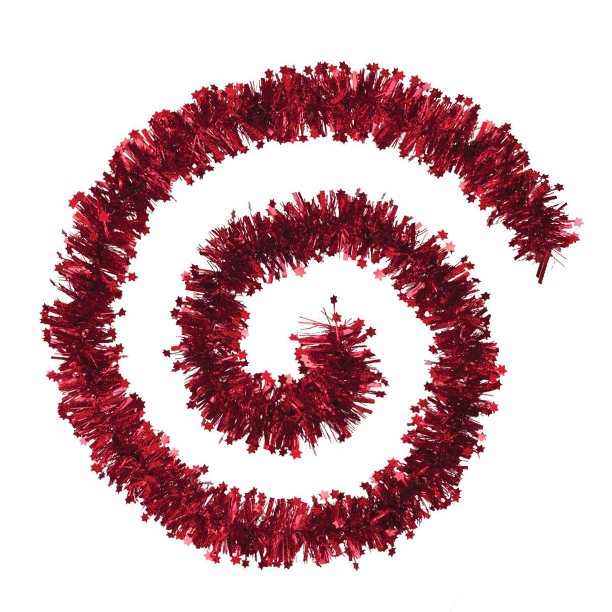 Grinalda vermelha com estrelas