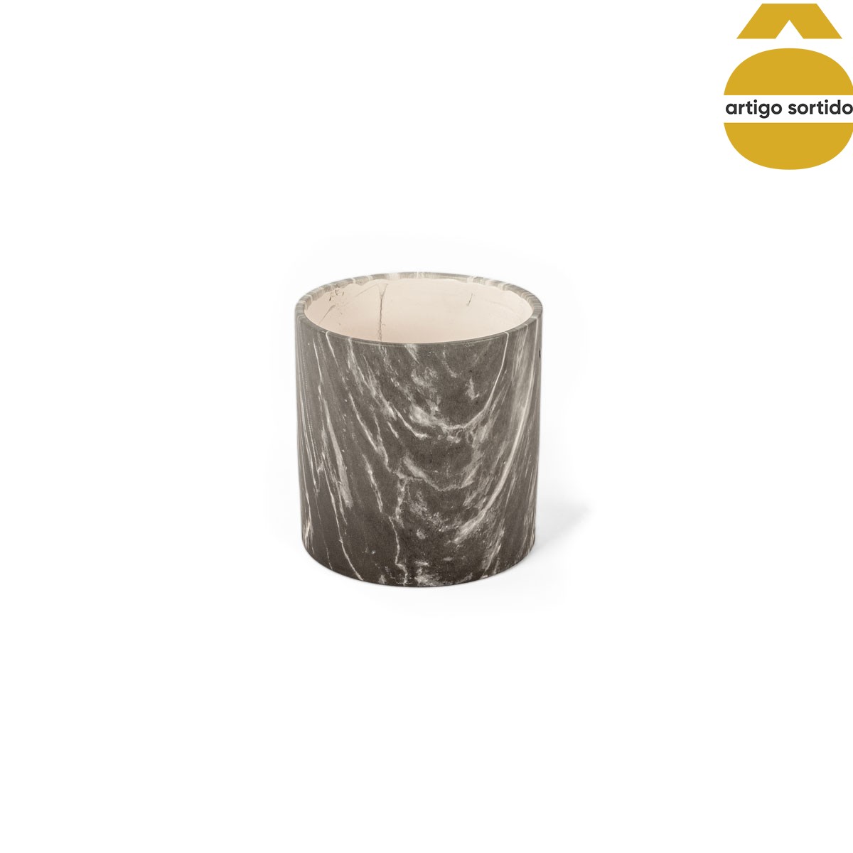 Jarra de cerâmica efeito mármore 11,6cm