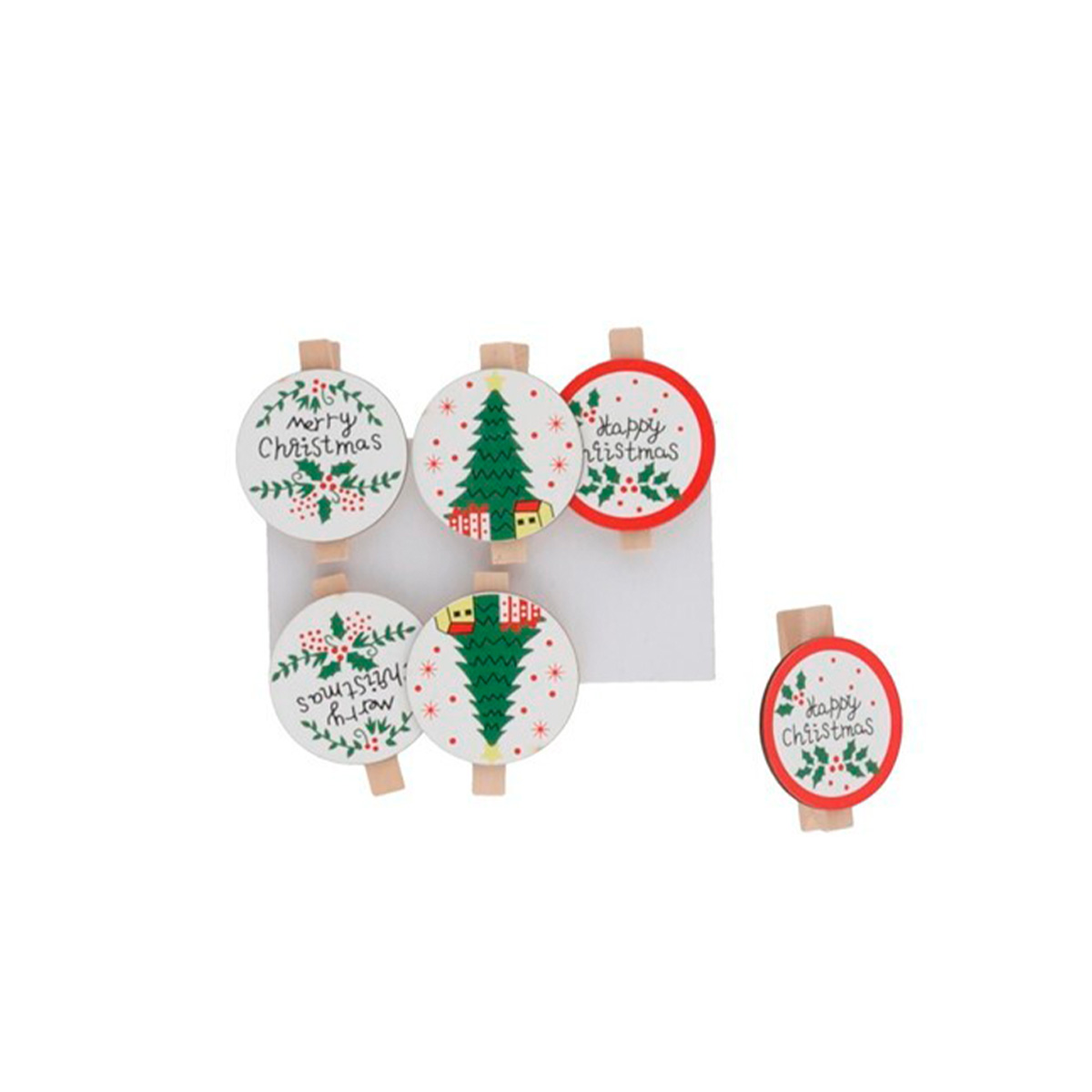 Conjunto de 6 clips com figuras