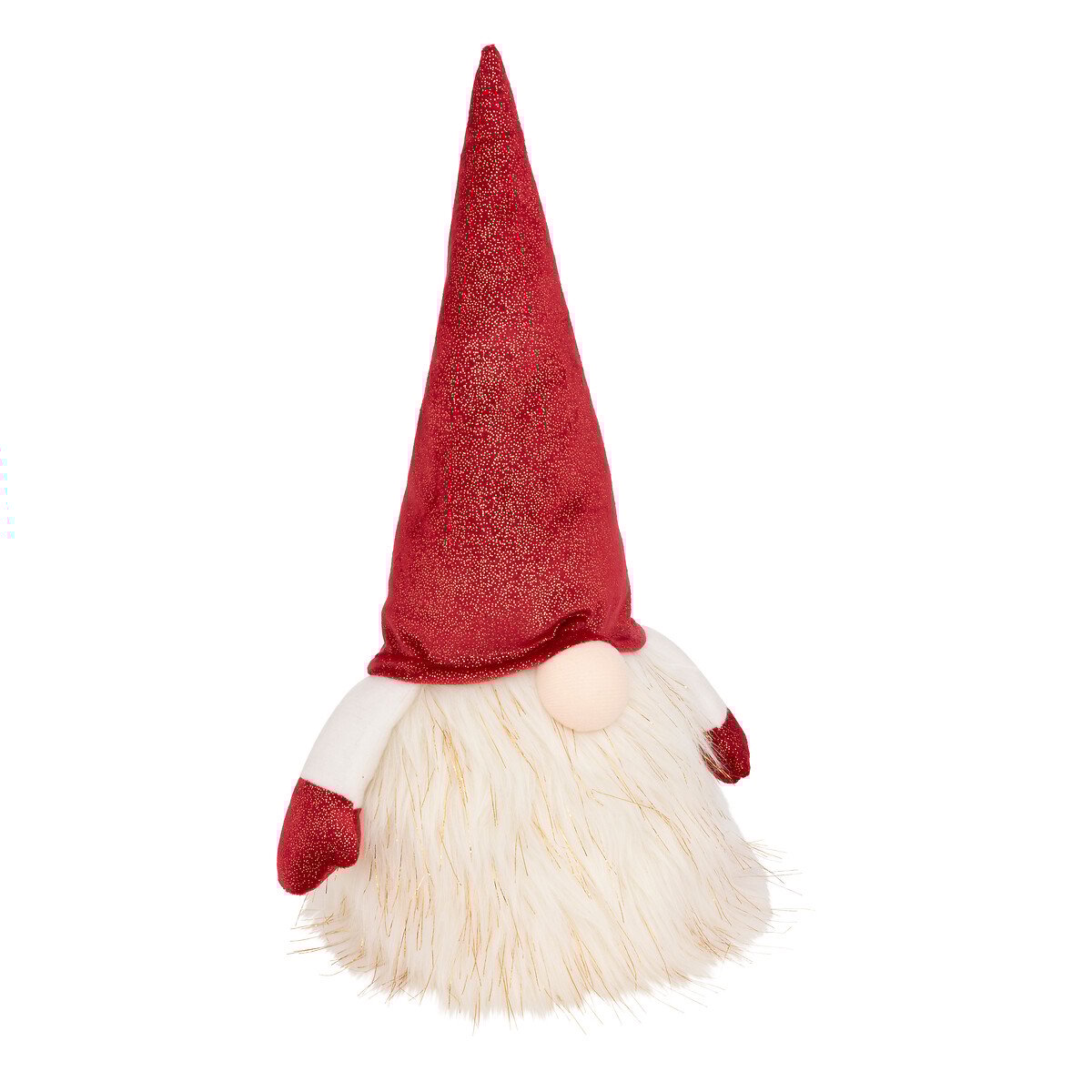Figura gnomo com LED 40cm,  Figura gnomo com LED 40cm