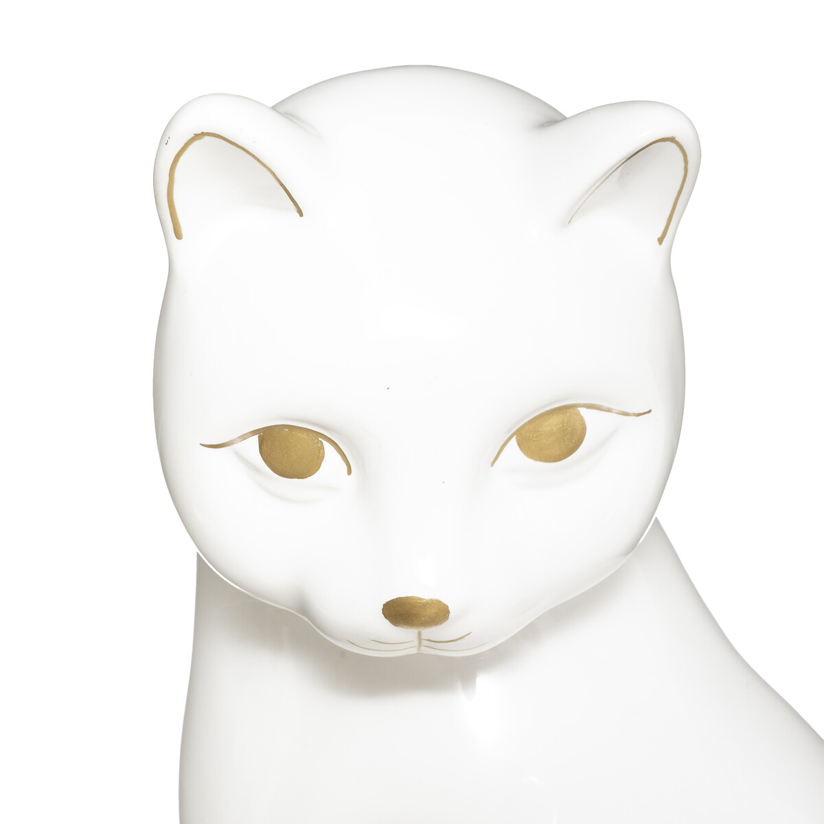 Gato decorativo mya branco em cer&acirc;mica