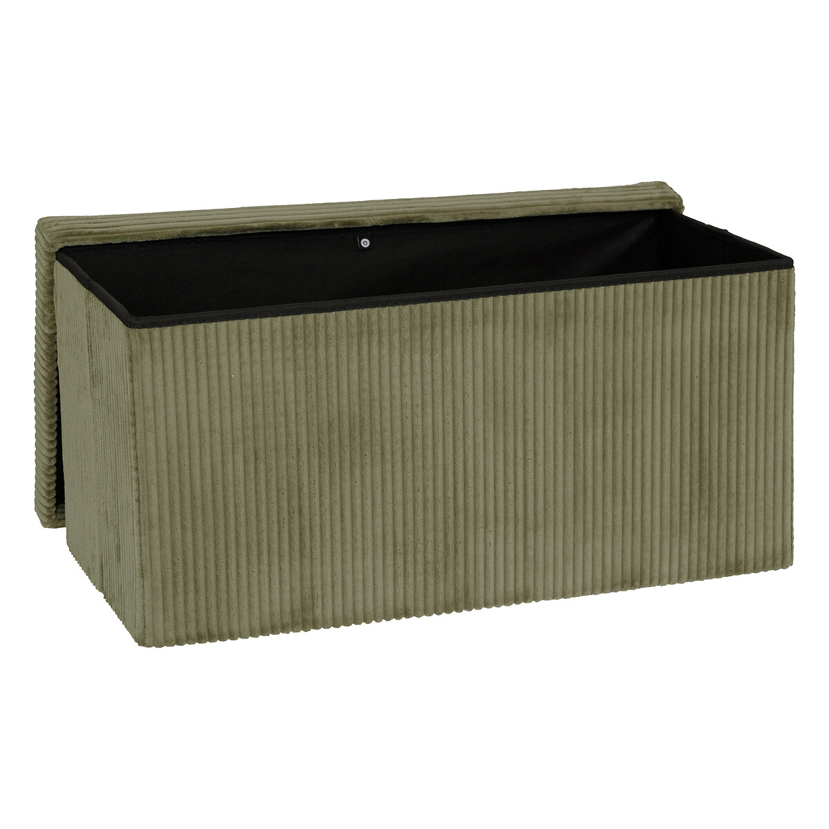 Pufe ARUM canelado verde 76x38x38cm