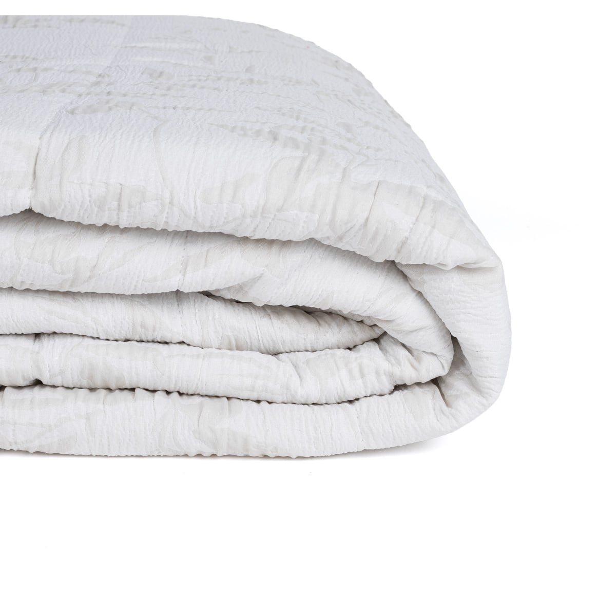 Colcha folhas AUREN cinza 250x270cm