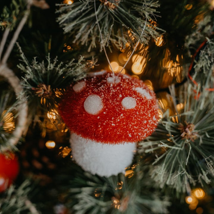 Cogumelo natal&iacute;cio 8cm