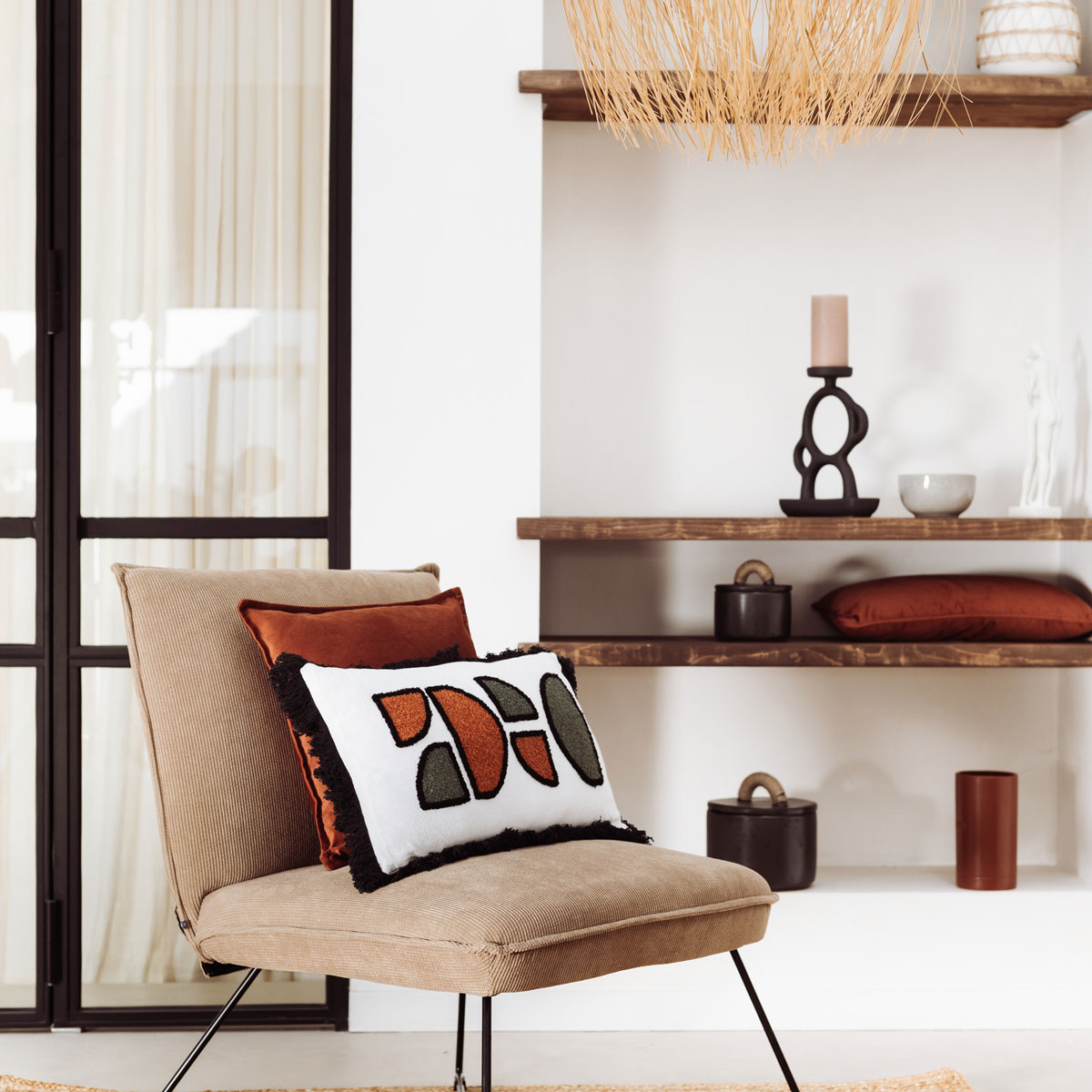 Casti&ccedil;al OLME preto em cer&acirc;mica 25cm