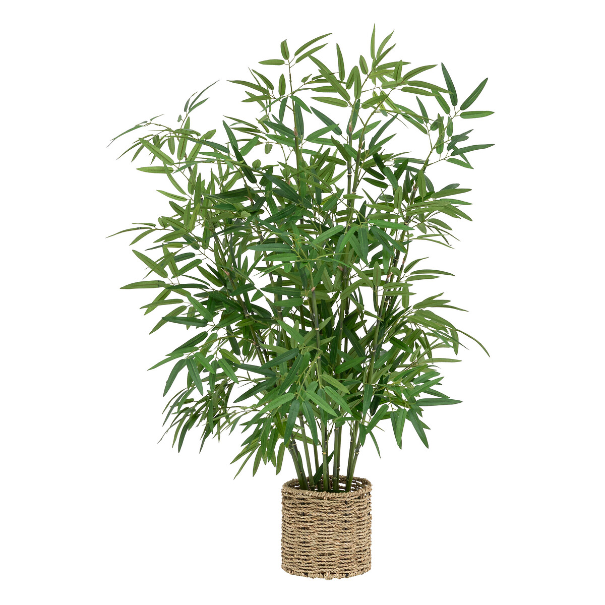 Vaso com planta bambu artificial verde 100cm,  Vaso com planta bambu artificial verde 100cm