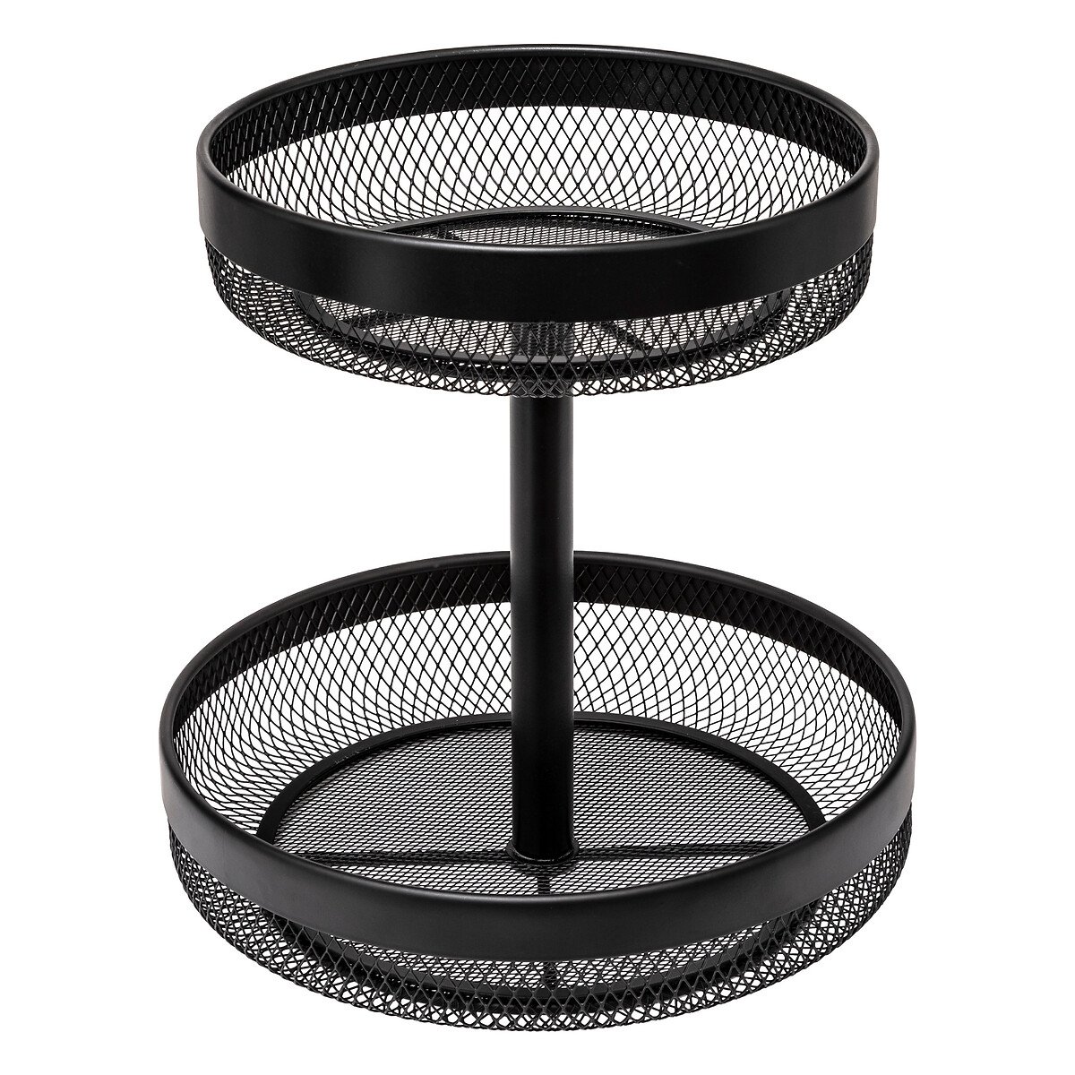 Fruteira MAYAJ preto com 2 níveis