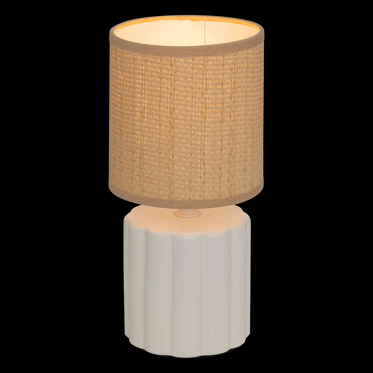 Candeeiro de mesa TYLIA branco em cer&acirc;mica