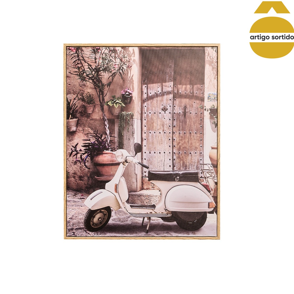 Quadro vespa decorativo em mdf 50cm