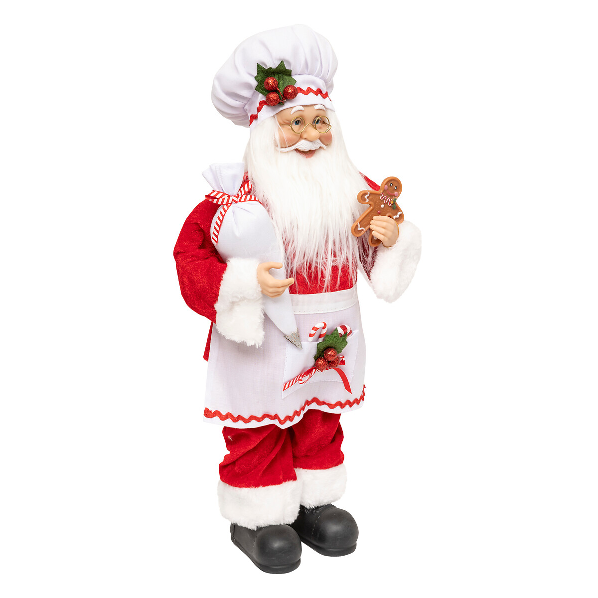Figura de pai natal pasteleiro 45cm