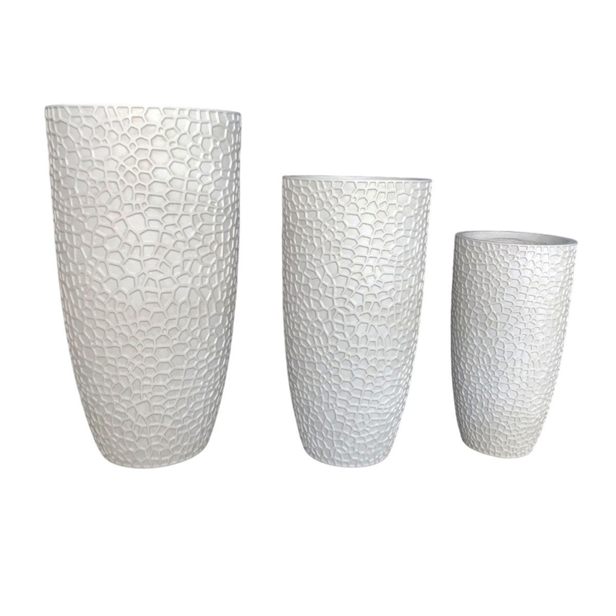 Vaso em fibra de argila branco