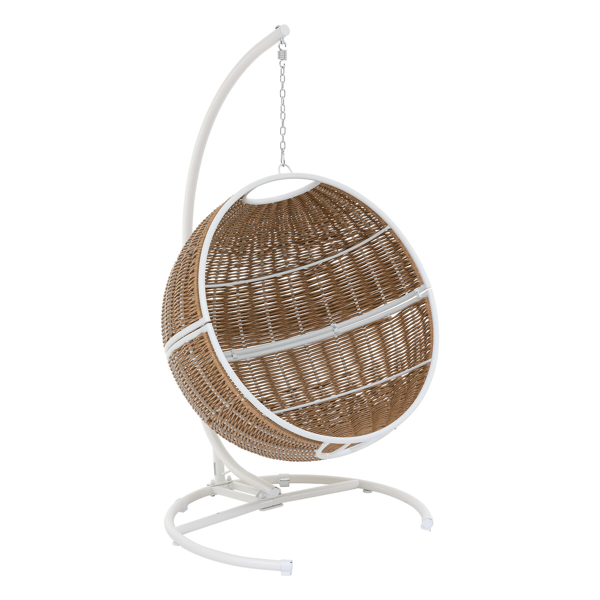 Cadeirão Baloiço Orbiana Taupe e Branco