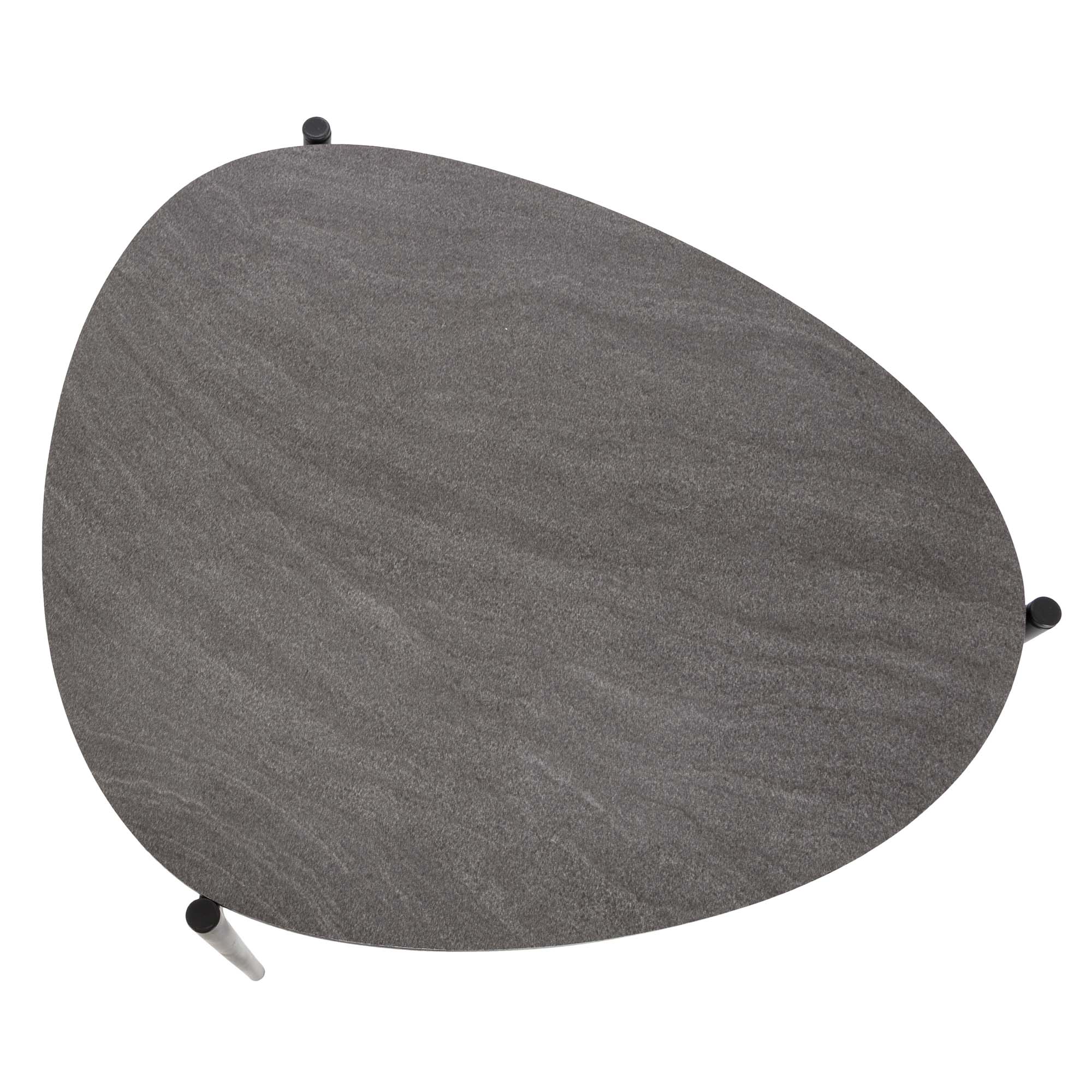 Mesa De Apoio Cinza Escuro Em Metal Stone 