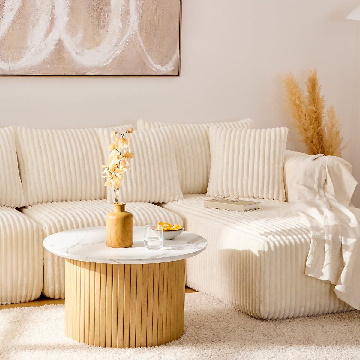 Mesa de centro HOMELYA efeito m&aacute;rmore