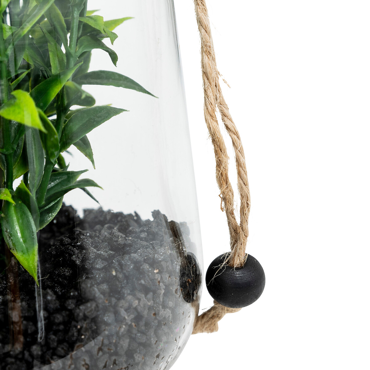 Terr&aacute;rio em vidro com plantas artificiais NALY