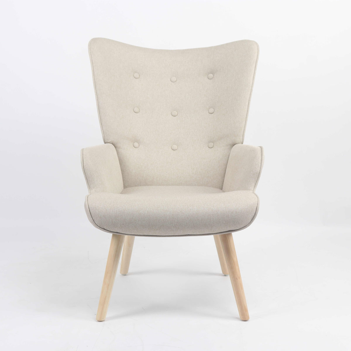 Poltrona TIFFANY bege em tecido